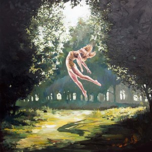 "W stronę słońca V" olej na płótnie 100x100cm, 2017