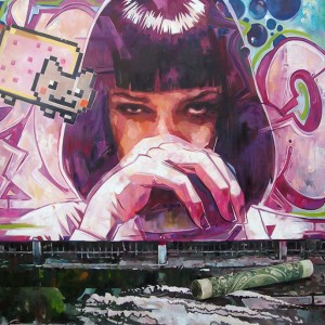 "Mia" mix akryl + olej na płótnie 90x130cm, 2017