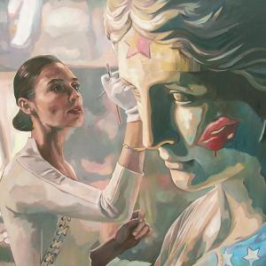 "What did you do this weekend, Diana?" olej na płótnie 90x140cm, 2018