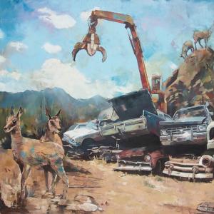 "Scrap-heap II" olej na płótnie 110x120cm, 2018