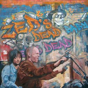 "Whose chopper is this" olej na płótnie 100x100cm, 2018
