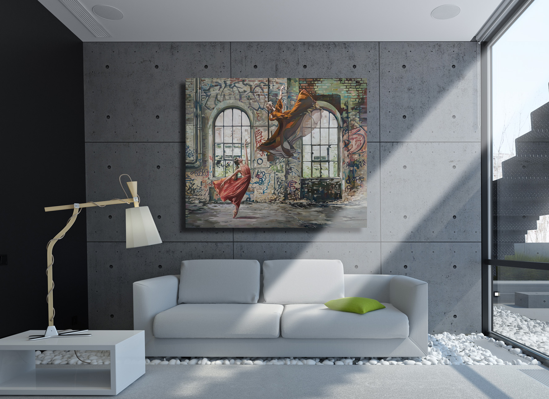 nowoczesne obrazy na ścianie mieszkania