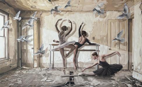 698-Ballet-lesson-VI-oil-on-canvas-100x160cm-2023