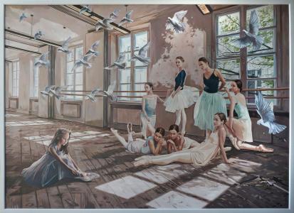 692-Ballet-lesson-IV-oil-on-canvas-115x160cm-2023