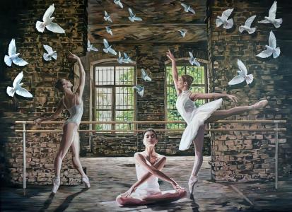 696-Balet-lesson-V-oil-on-canvas-110x150cm-2023